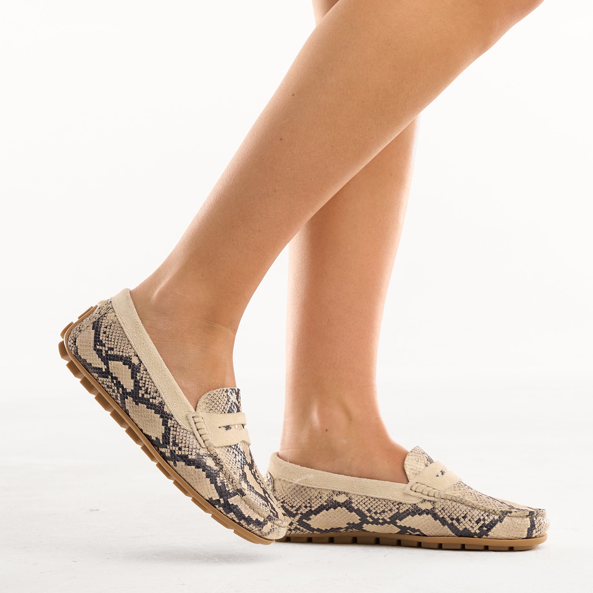 Mocassino in pitone stampato - Modello D1